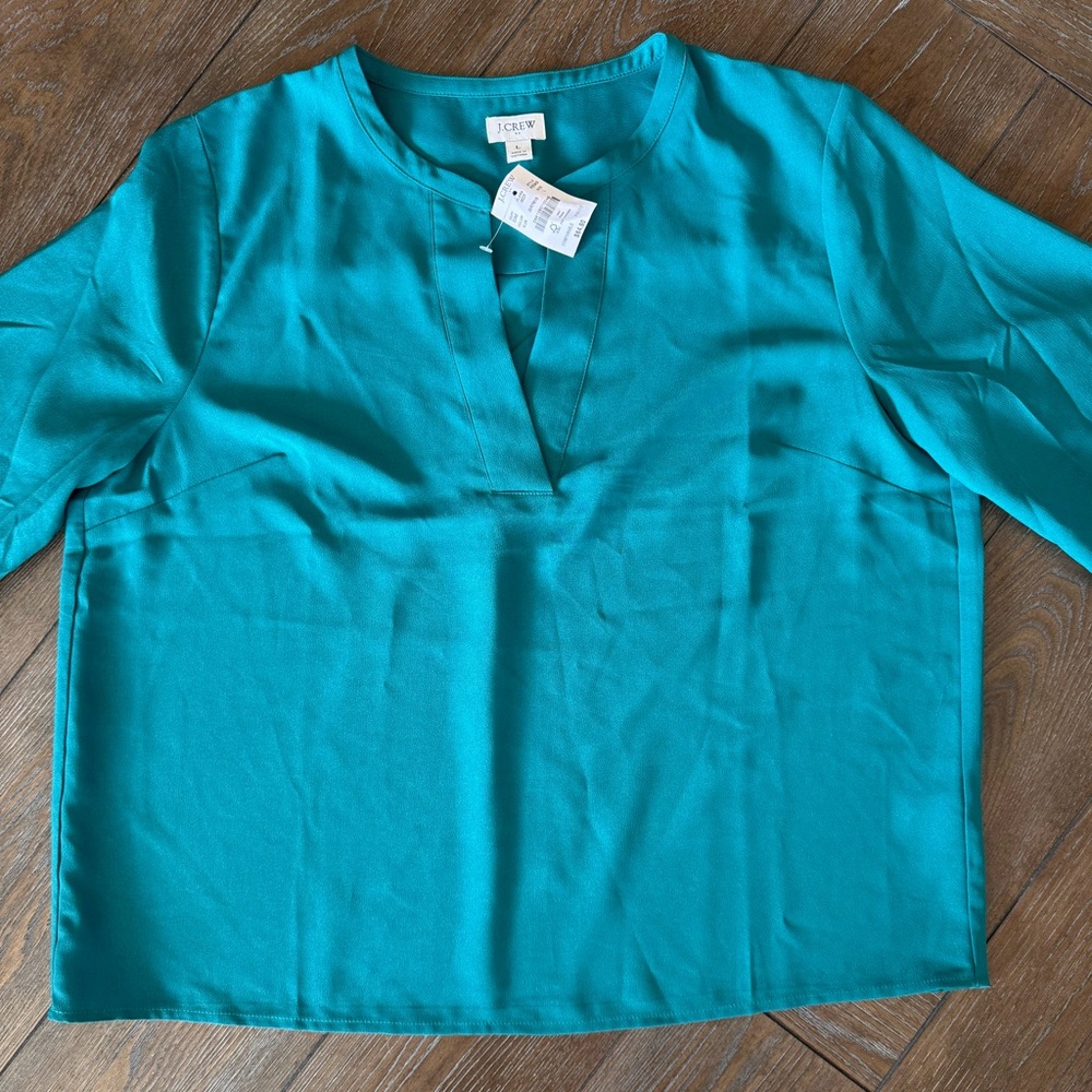 J. Crew green / Turquoise Blouse